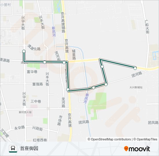 公交快速直达专102路的线路图