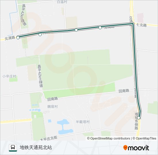 公交快速直达专103路的线路图