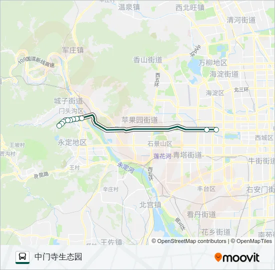 快速直达专线104 Bus Line Map