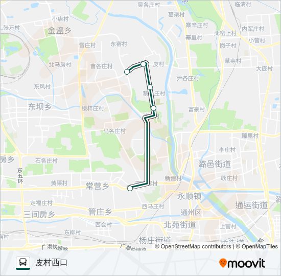 快速直达专线105 Bus Line Map
