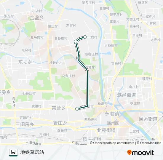 快速直达专线105 Bus Line Map