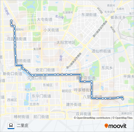 公交135路的线路图