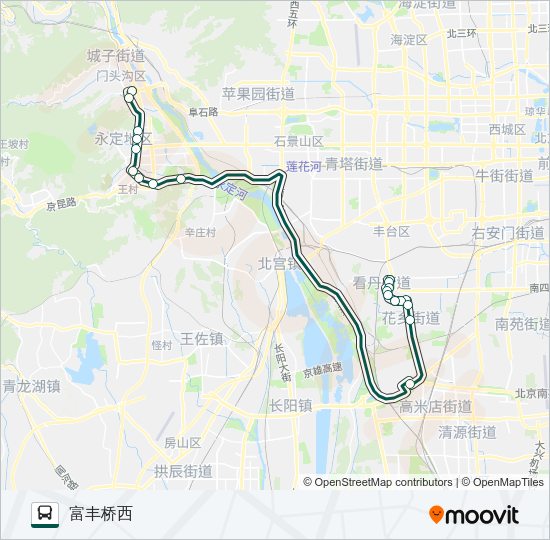 公交快速直达专107路的线路图
