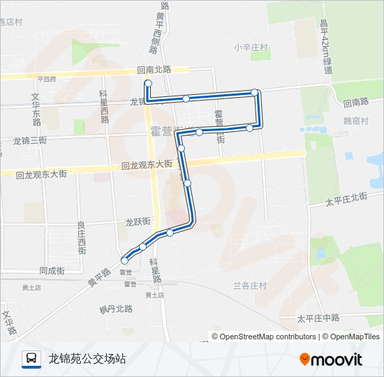 公交专21路的线路图