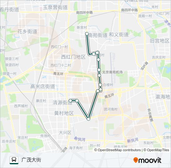 公交快速直达专109路的线路图