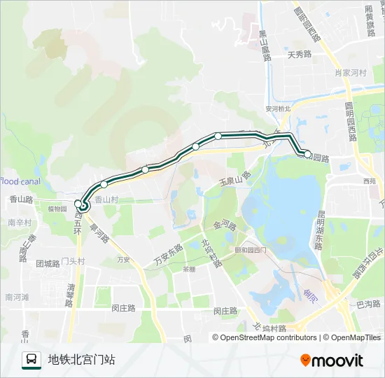 公交快速直达专111路的线路图