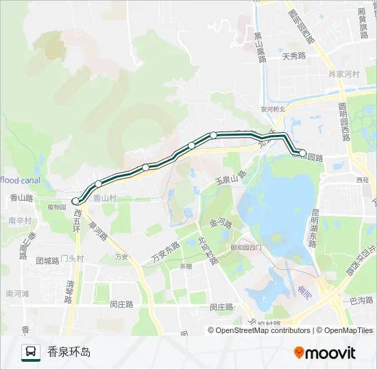 公交快速直达专111路的线路图