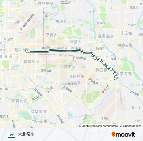公交快速直达专113路的线路图