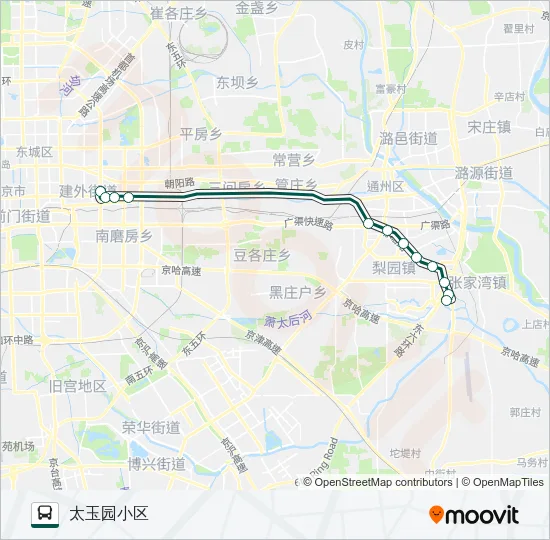公交快速直达专113路的线路图