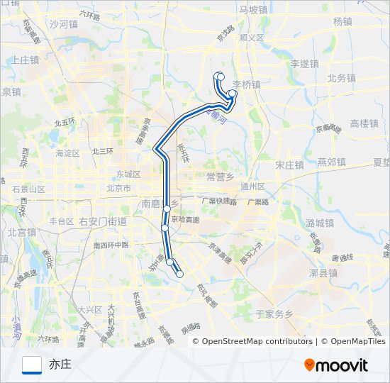 机场11线 (亦庄线) bus Line Map