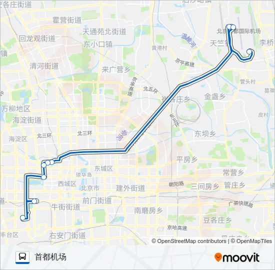 公交机场15 (六里桥线)路的线路图