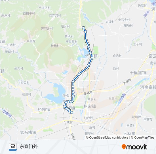 H58 bus Line Map