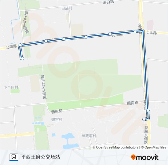 966区间 bus Line Map