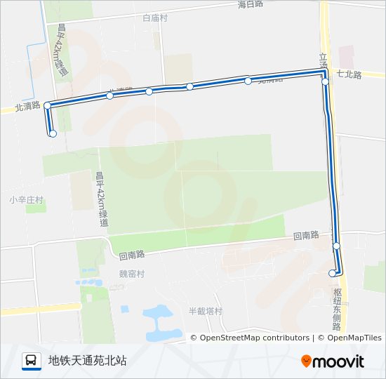 966区间 bus Line Map
