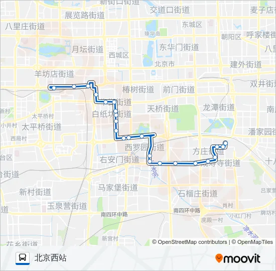 公交50路的线路图