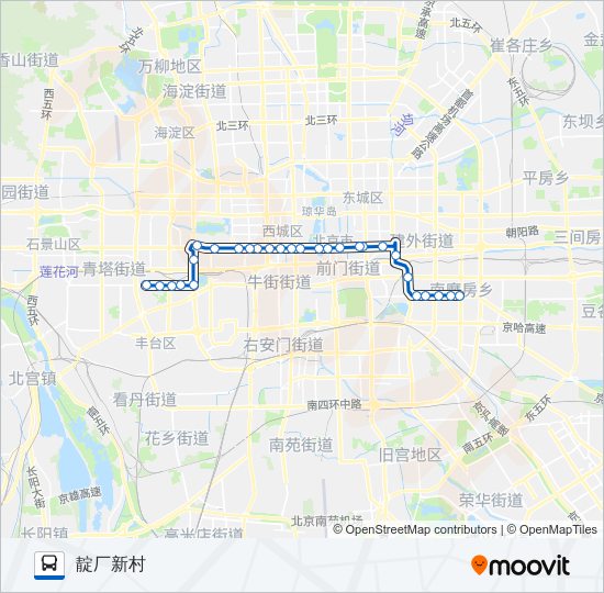 公交52路的线路图