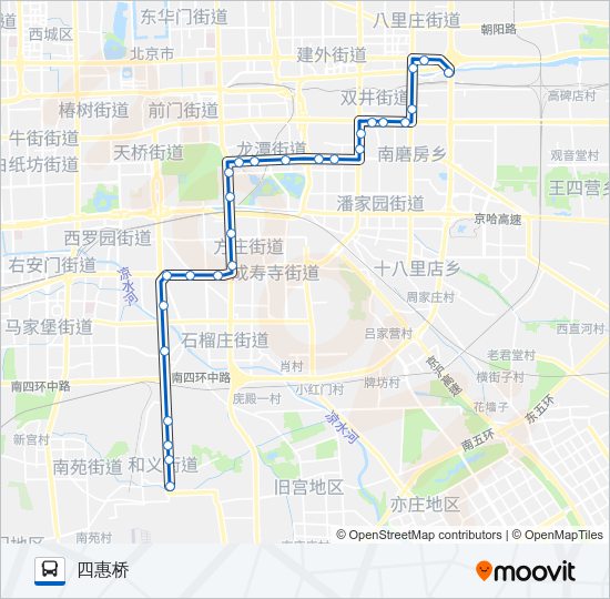 公交54路的线路图