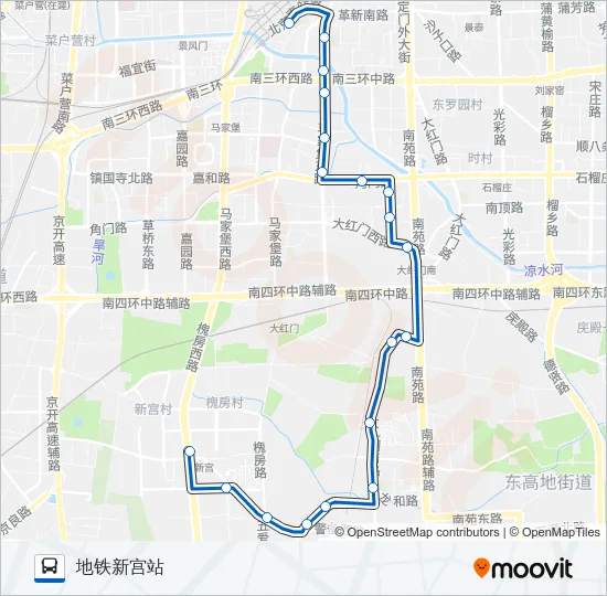 343 Bus Line Map