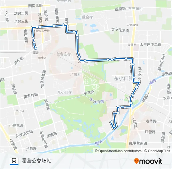 公交558路的线路图