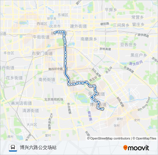 公交599路的线路图