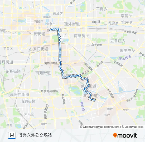 公交599路的线路图