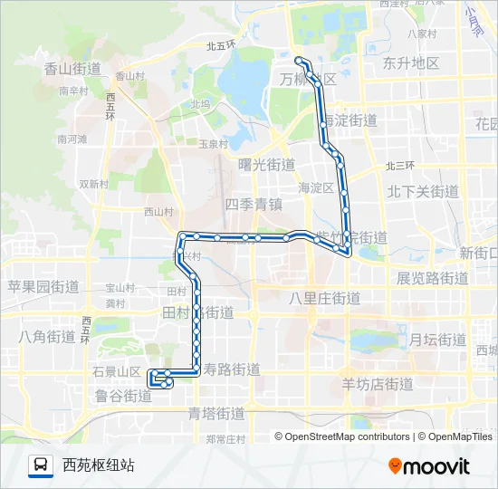 公交610路的线路图
