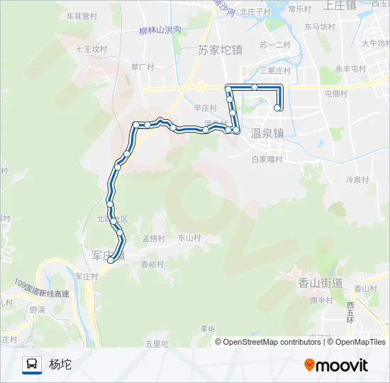 633 Bus Line Map