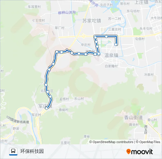633 Bus Line Map
