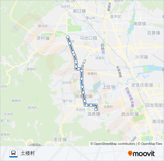 公交642路的线路图