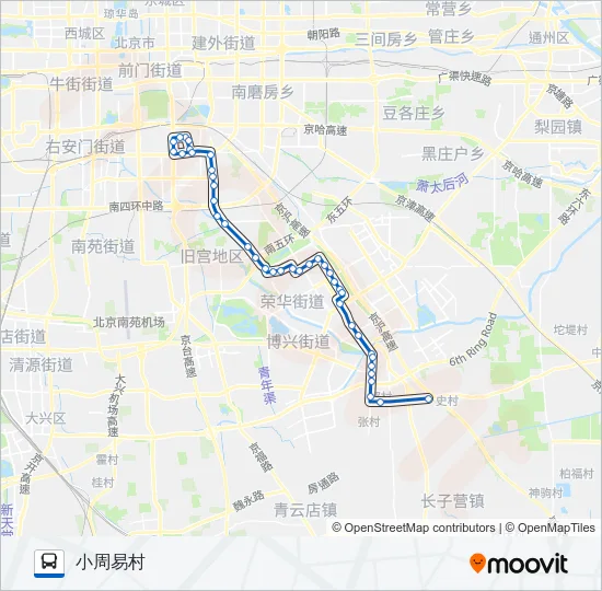 821 Bus Line Map