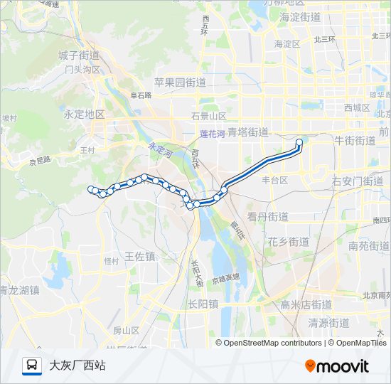 公交843路的线路图