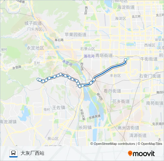 公交843路的线路图