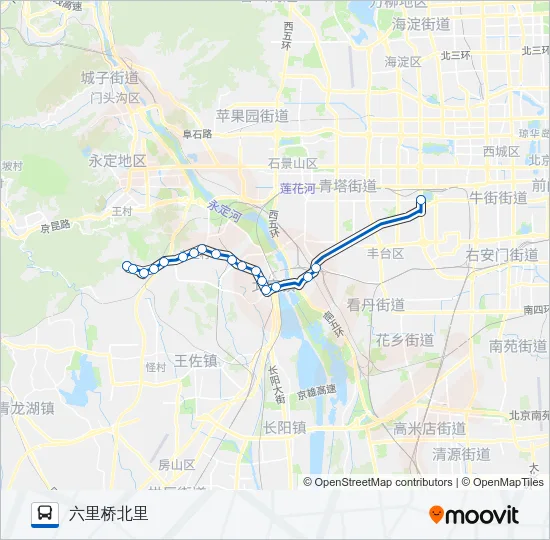 843 Bus Line Map