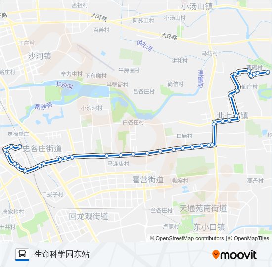 公交871路的线路图
