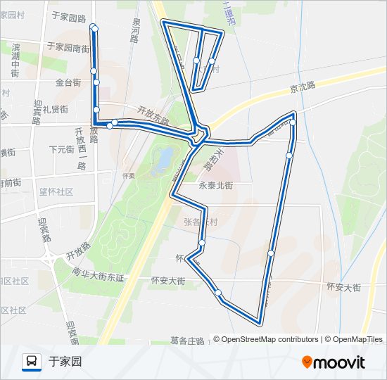 H17 bus Line Map