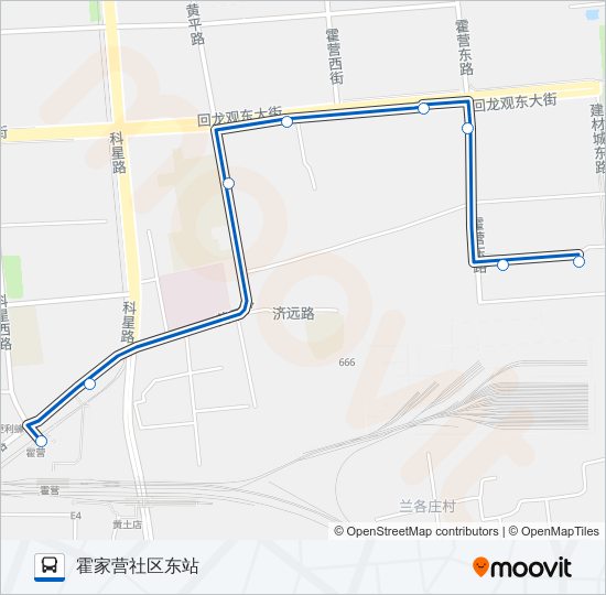 专52 bus Line Map