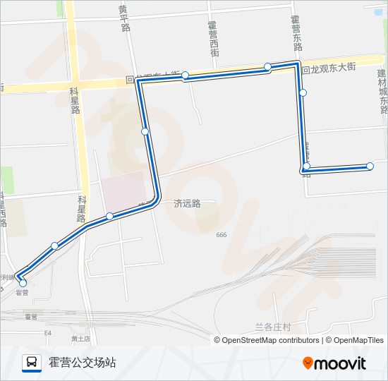 专52 bus Line Map