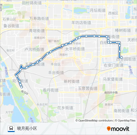 133 Bus Line Map