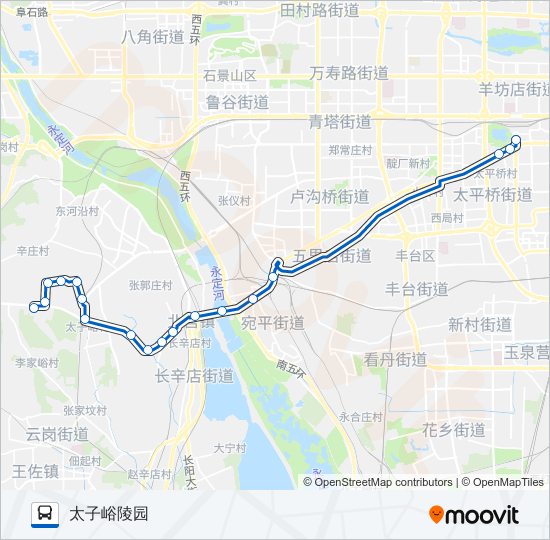 公交309路的线路图