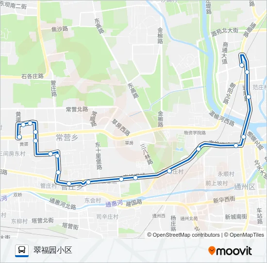 583 Bus Line Map
