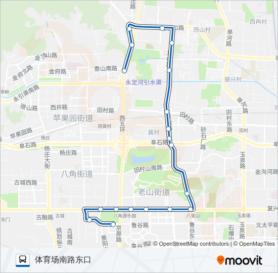 公交914路的线路图