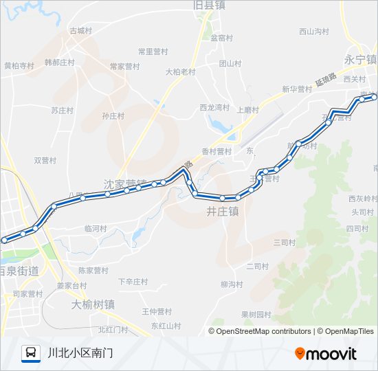 公交Y42路的线路图