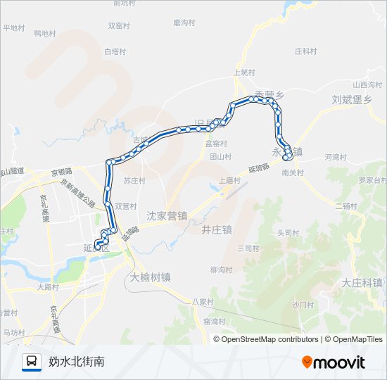 Y43 bus Line Map