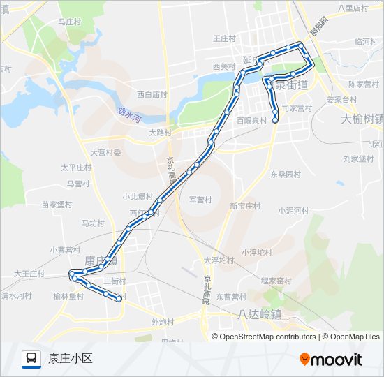 公交Y44路的线路图