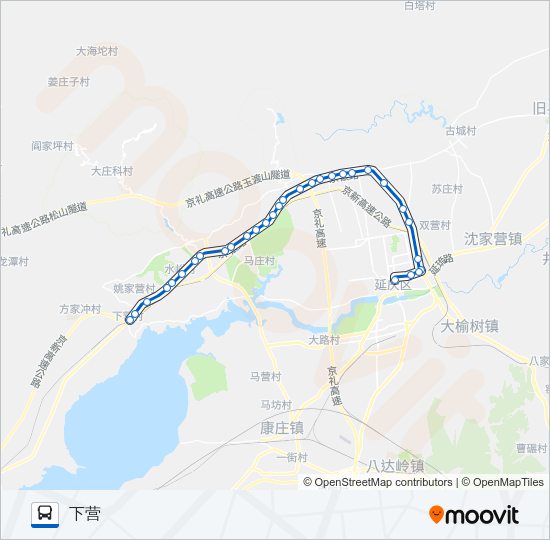 公交Y45路的线路图