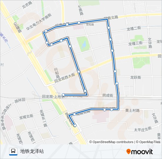 公交专102路的线路图