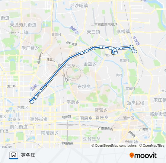 公交935快路的线路图