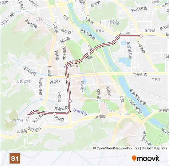 S1 Funicular Line Map