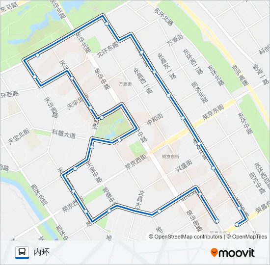 公交开发区1路的线路图