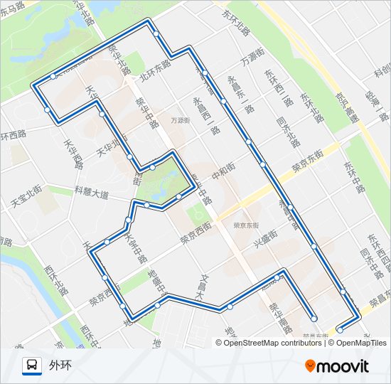 开发区1 bus Line Map